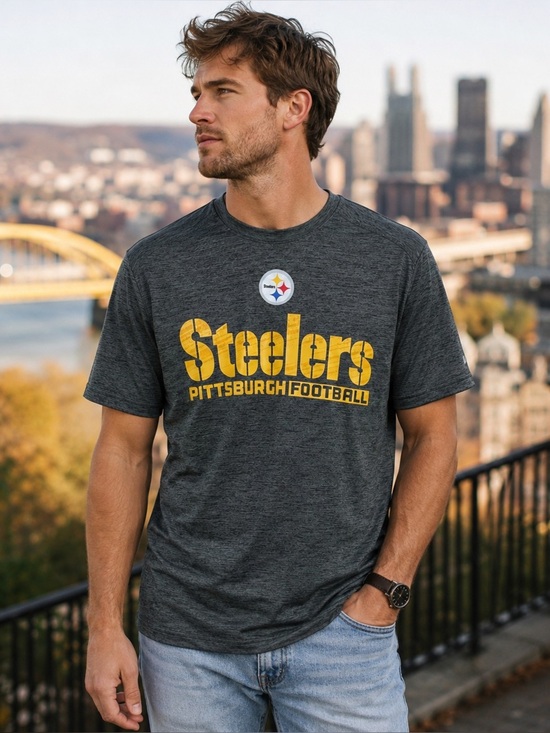 NFL Other - NFL Pittsburgh Steelers Men’s Sz Large Gray TX3 Cool Performance T-Shirt NWT